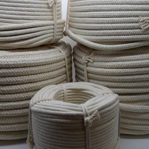 4mm Eco-Friendly Braided Cotton Rope in Natural Color for Bag Handles & Washing Clothes 