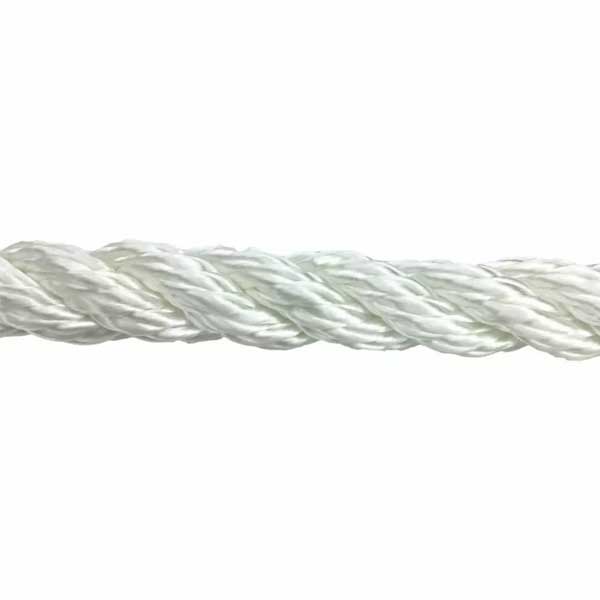 3 Strand White Nylon Rope Mooring & Anchoring