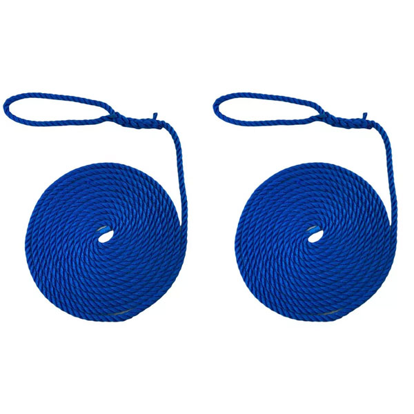 Softline Warps High Strength Boat Lines 2 Pieces Mooring Ropes 